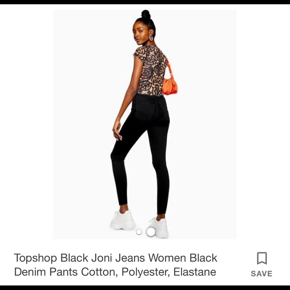 Top shop Joni Jeans Black Size 26